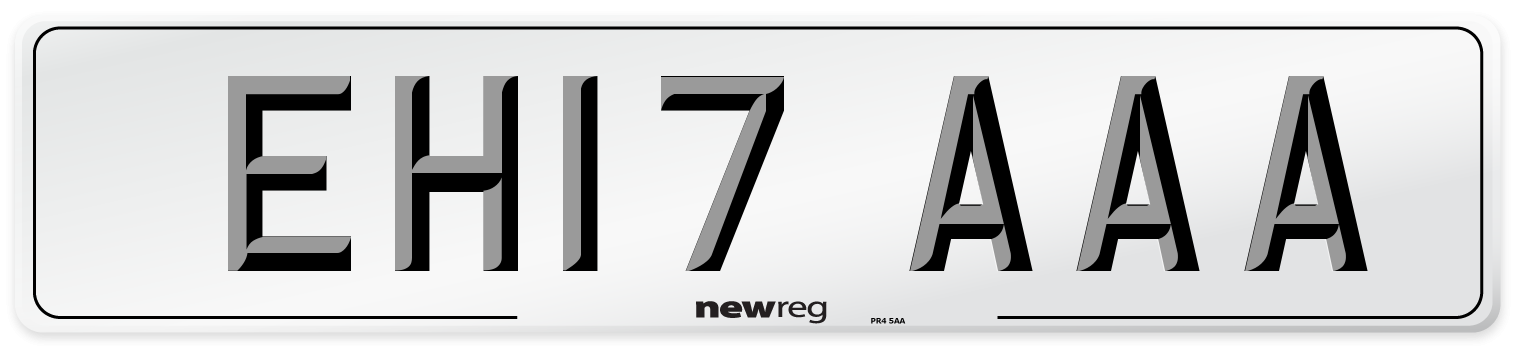 EH17 AAA Number Plate from New Reg